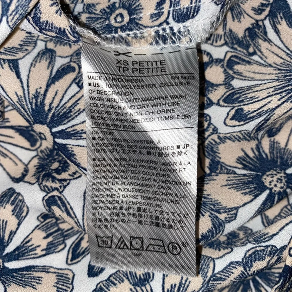 Banana Republic Pink Black White Bow Tie V Neck Sleeveless Sheer Top - Picture 6 of 6